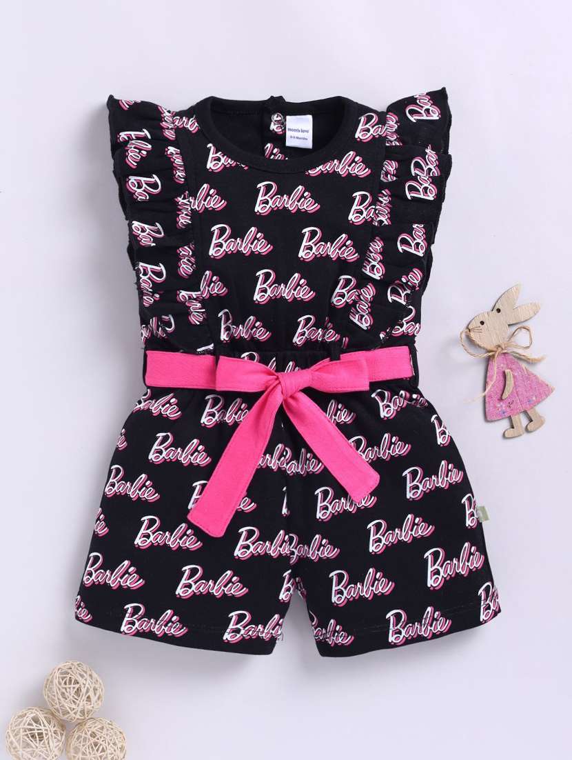 girls printed sleeveless romper