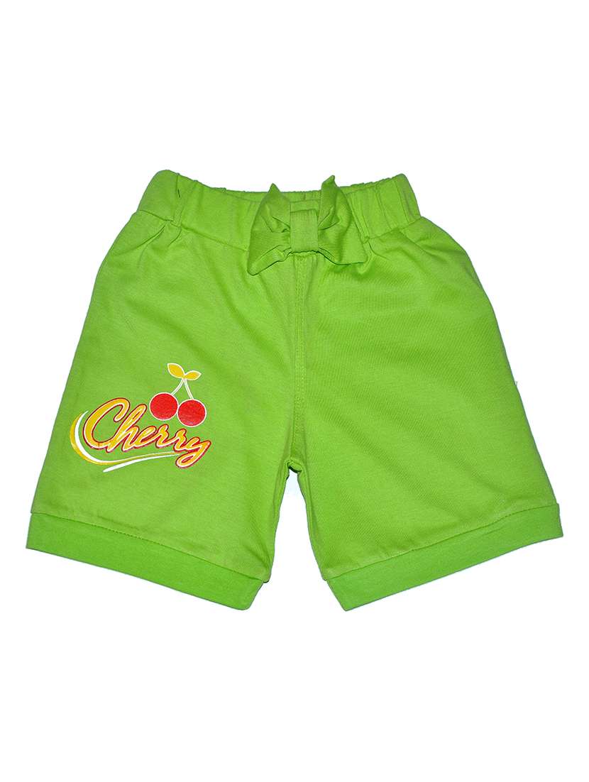 girls printed mid rise shorts