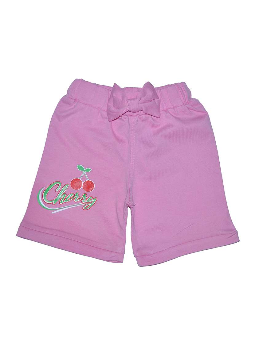 girls printed mid rise shorts