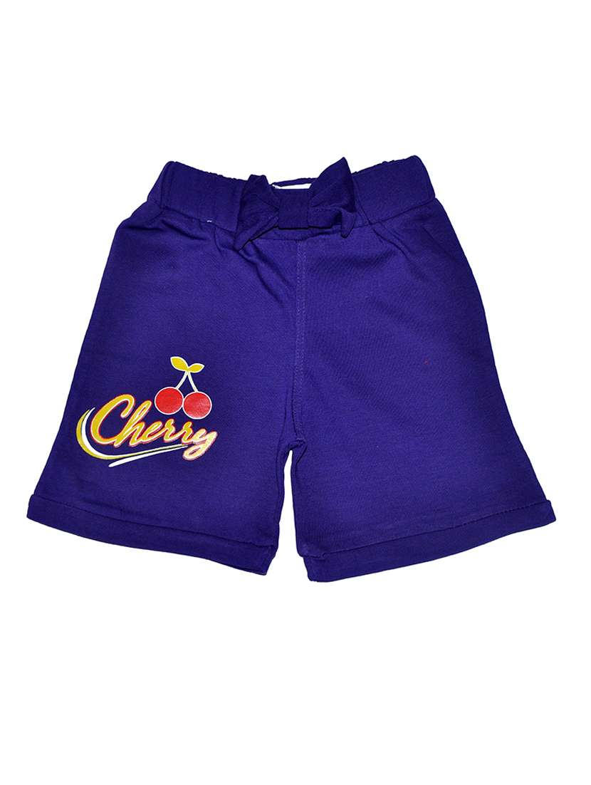 girls printed mid rise shorts