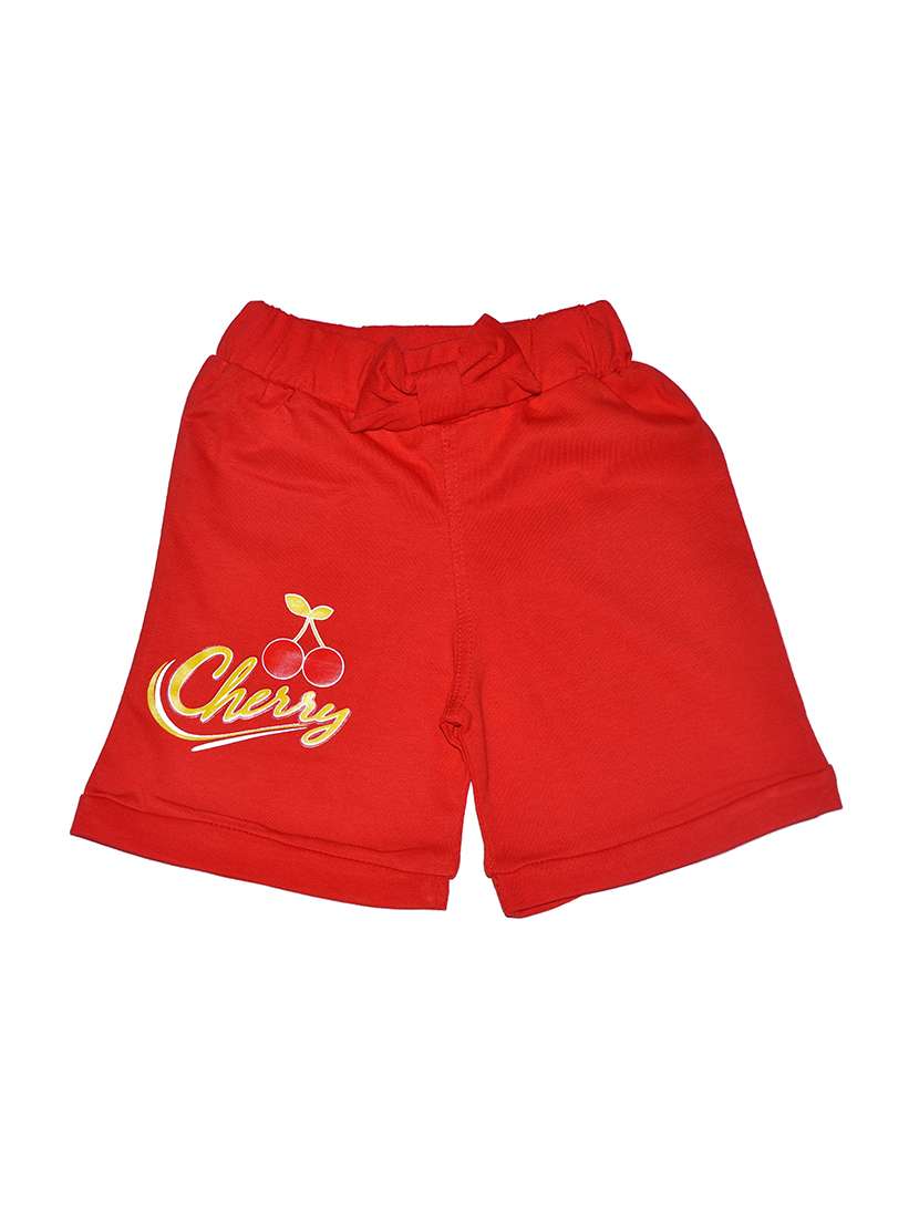 girls printed mid rise shorts