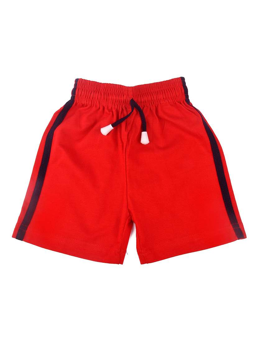boys solid mid rise shorts