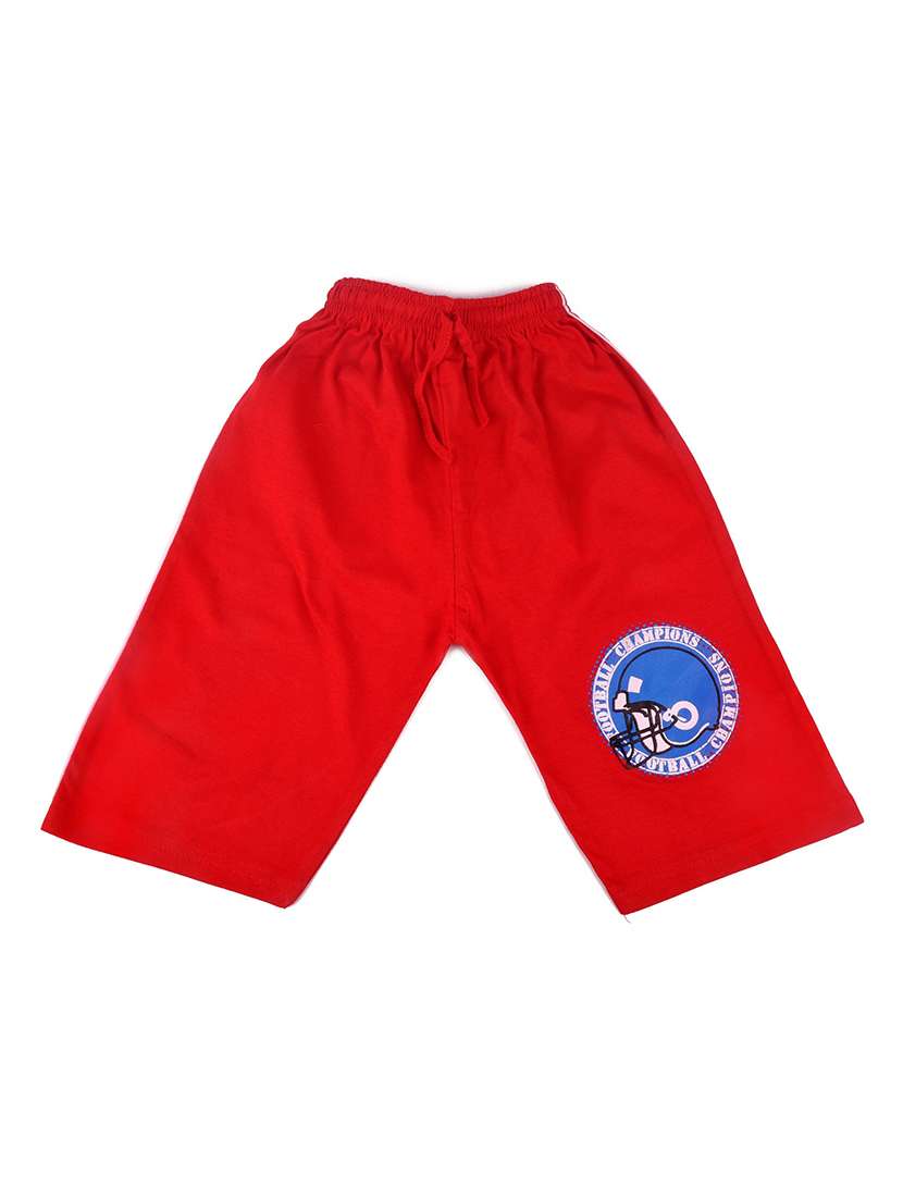 boys printed mid rise three fourth