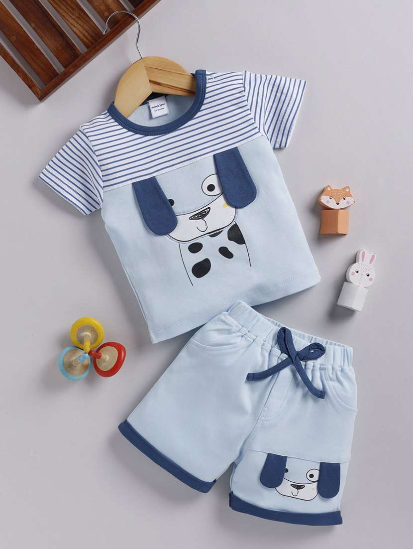boys printed shorts co-ord set