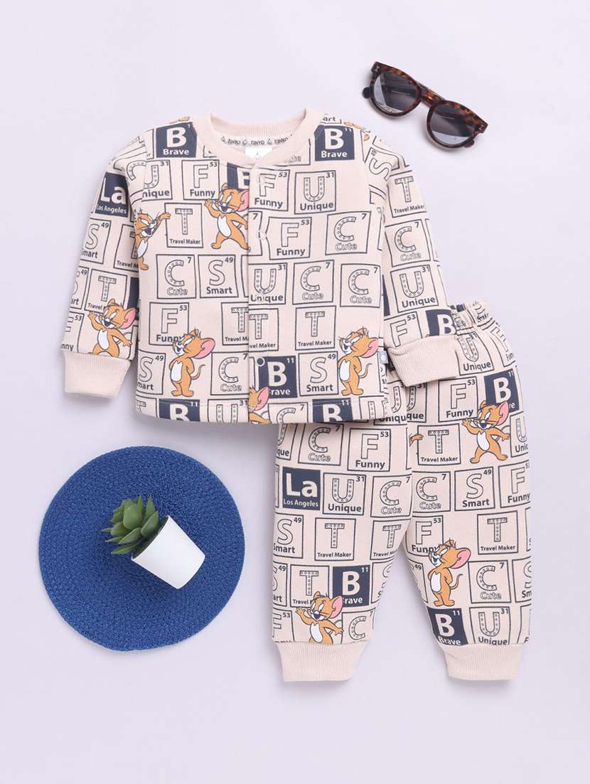 boys printed full length co-ord set