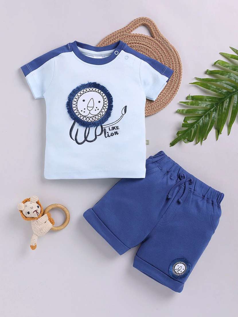 boys printed shorts co-ord set
