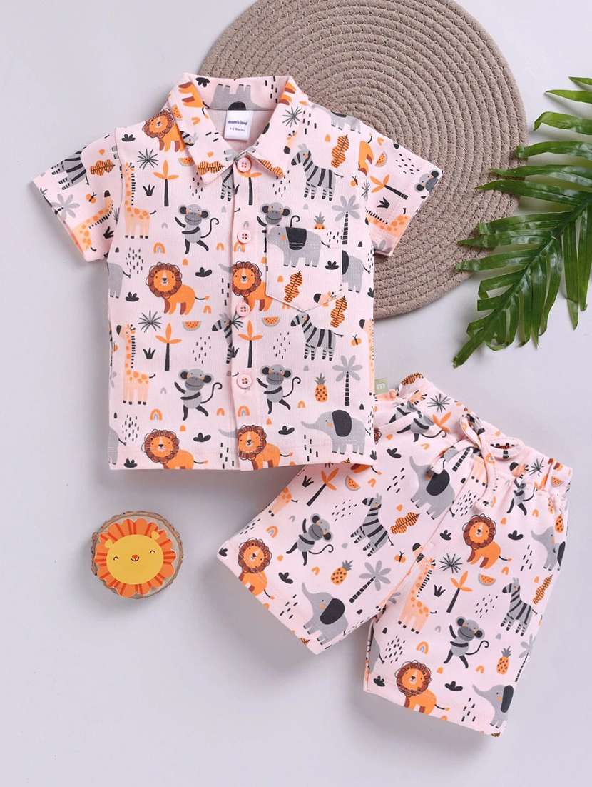 kids printed shorts co-ord set