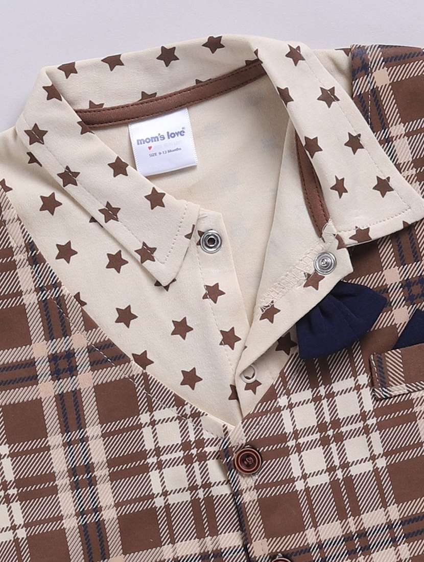 boys checkered shorts co-ord set - 22277355 -  Standard Image - 3