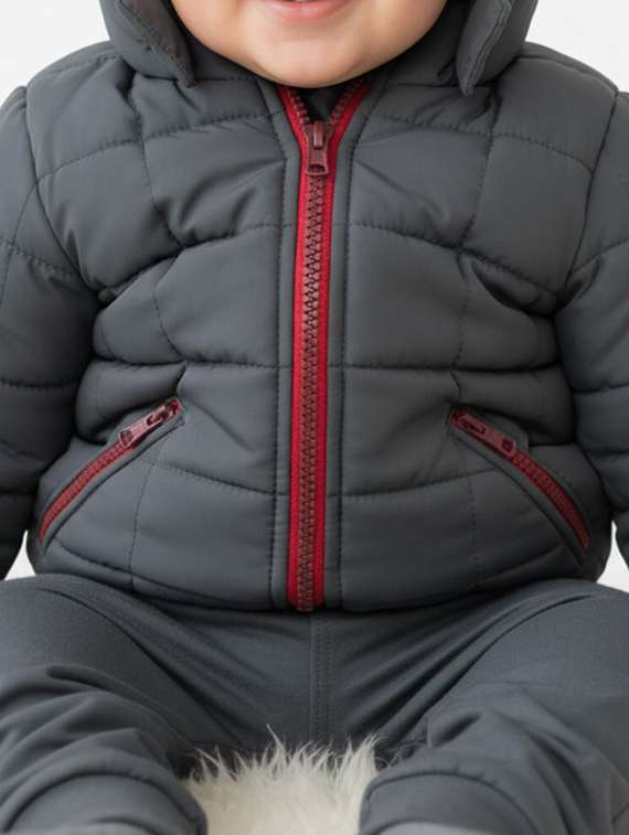 boys solid long sleeve hooded quilted jacket - 22277406 -  Standard Image - 3