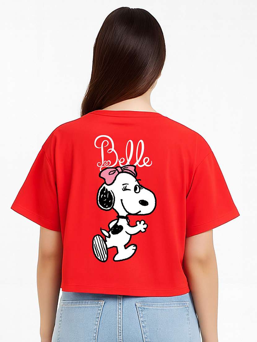 women printed round neck t-shirt