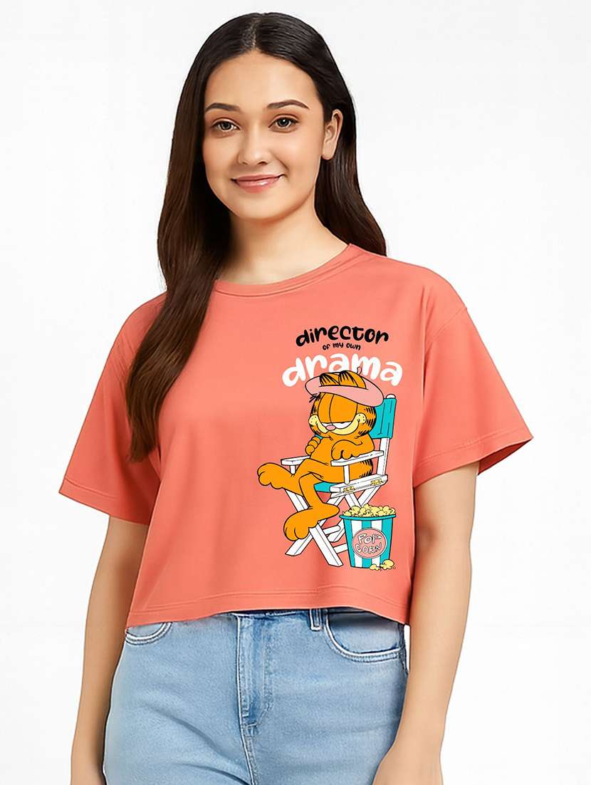 women printed round neck t-shirt