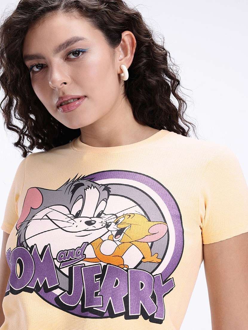 Women Printed Round Neck T-shirt - 22277419 -  Standard Image - 3