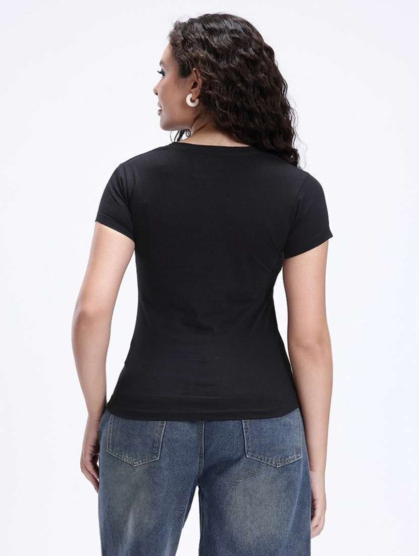 Women Printed Round Neck T-shirt - 22277420 -  Standard Image - 3