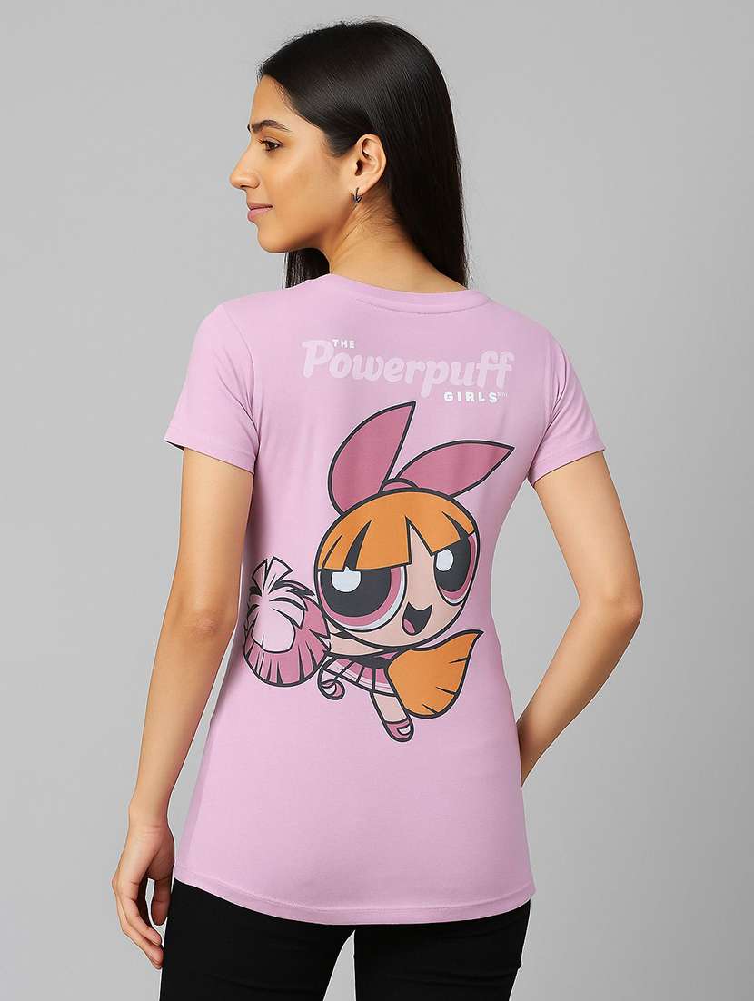 women printed round neck t-shirt