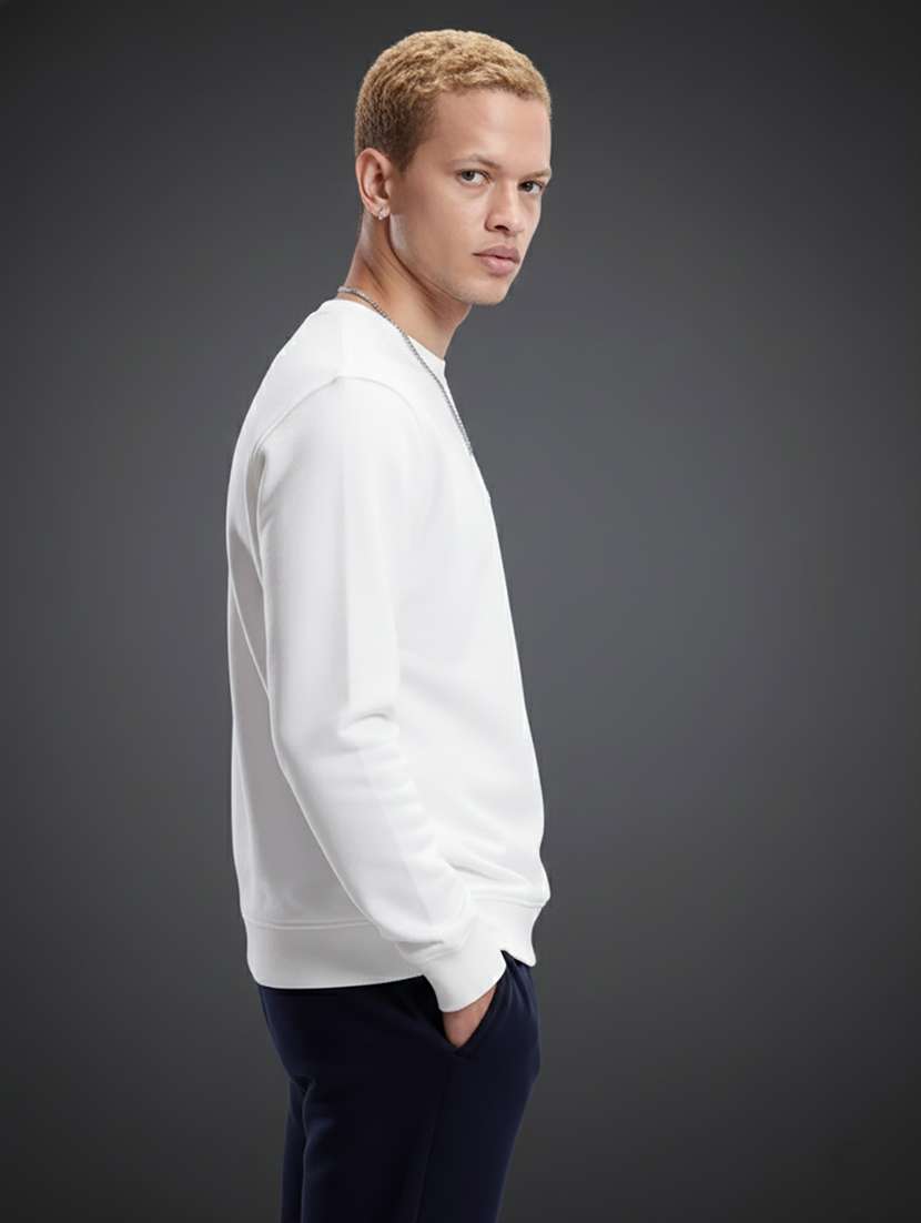 men solid long sleeve sweatshirt - 22277455 -  Standard Image - 3