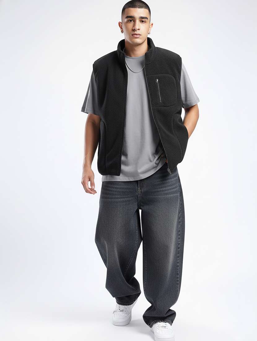 men solid sleeveless sweatshirt - 22277469 -  Standard Image - 3