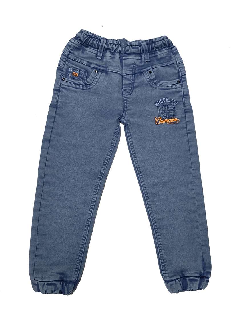 boys solid mid rise jogger jean