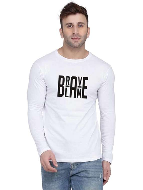 men printed long sleeve slim fit t-shirt