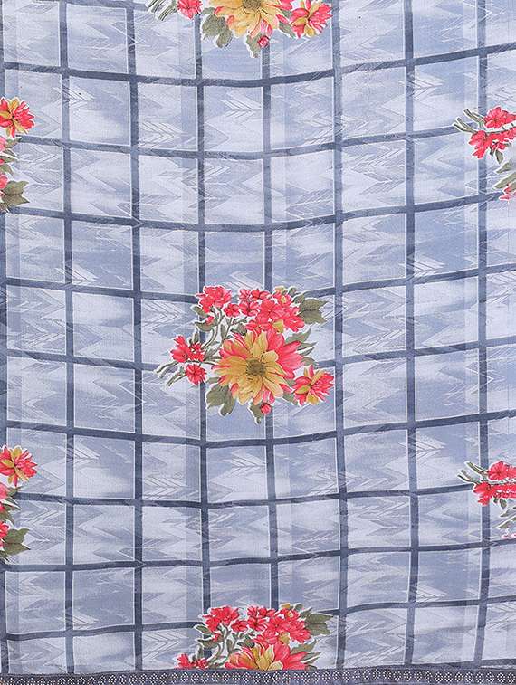 women printed casual wear saree with blouse - 22277569 -  Standard Image - 5