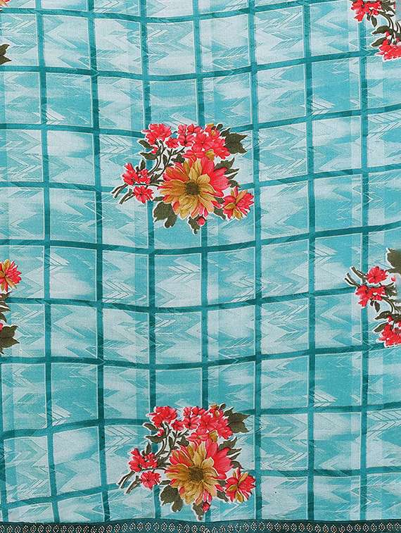 women printed casual wear saree with blouse - 22277833 -  Standard Image - 5