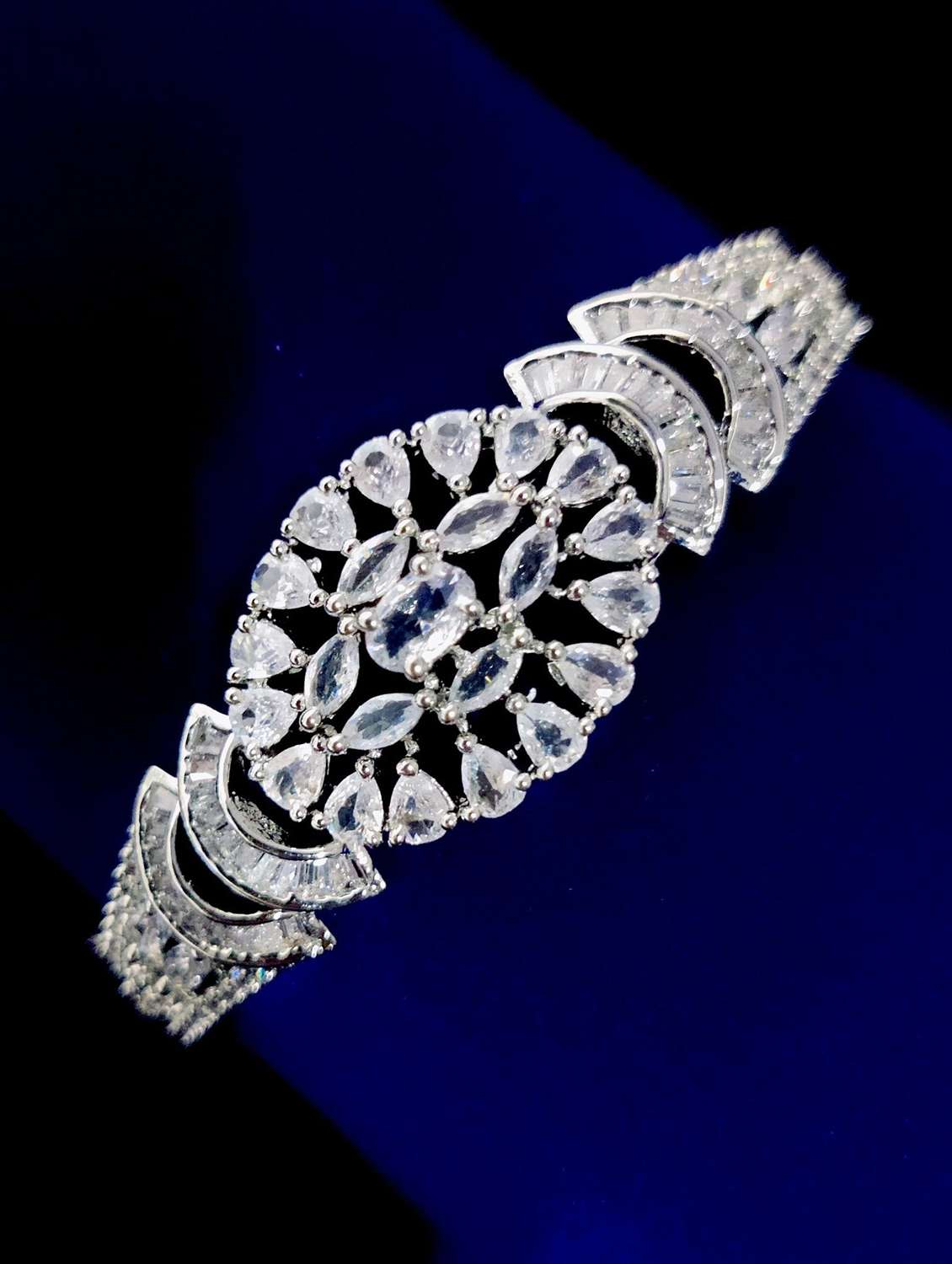 graceful white rose gold bracelet