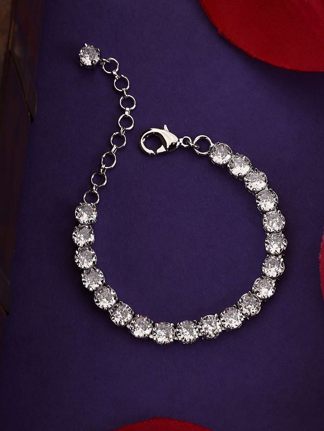 women stone studded bracelet