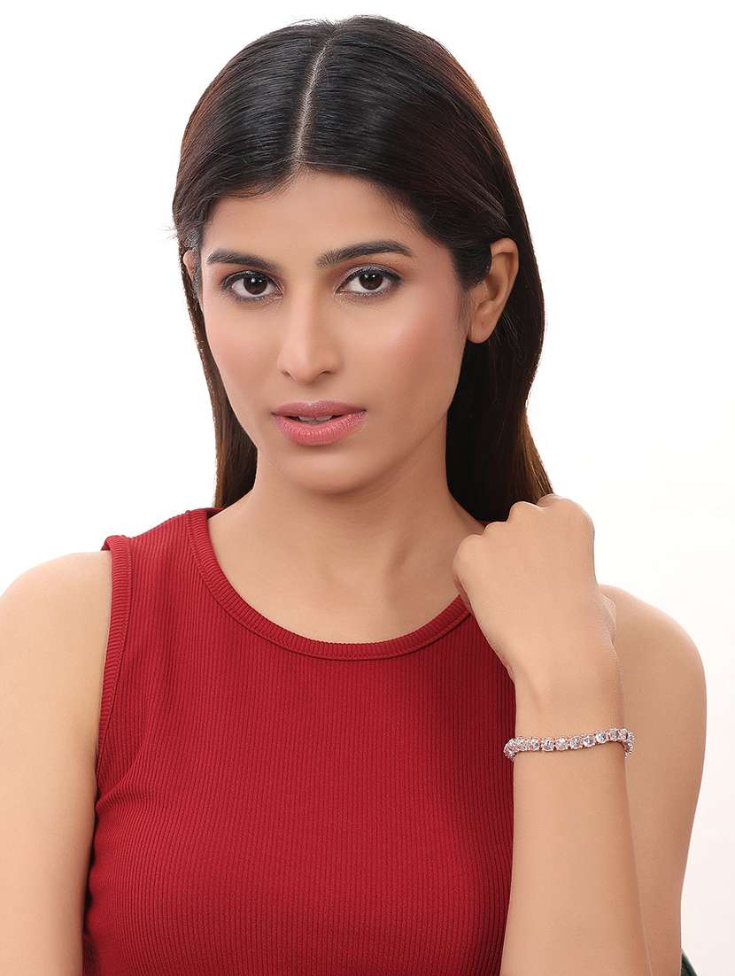 women stone studded bracelet - 22277839 -  Standard Image - 3
