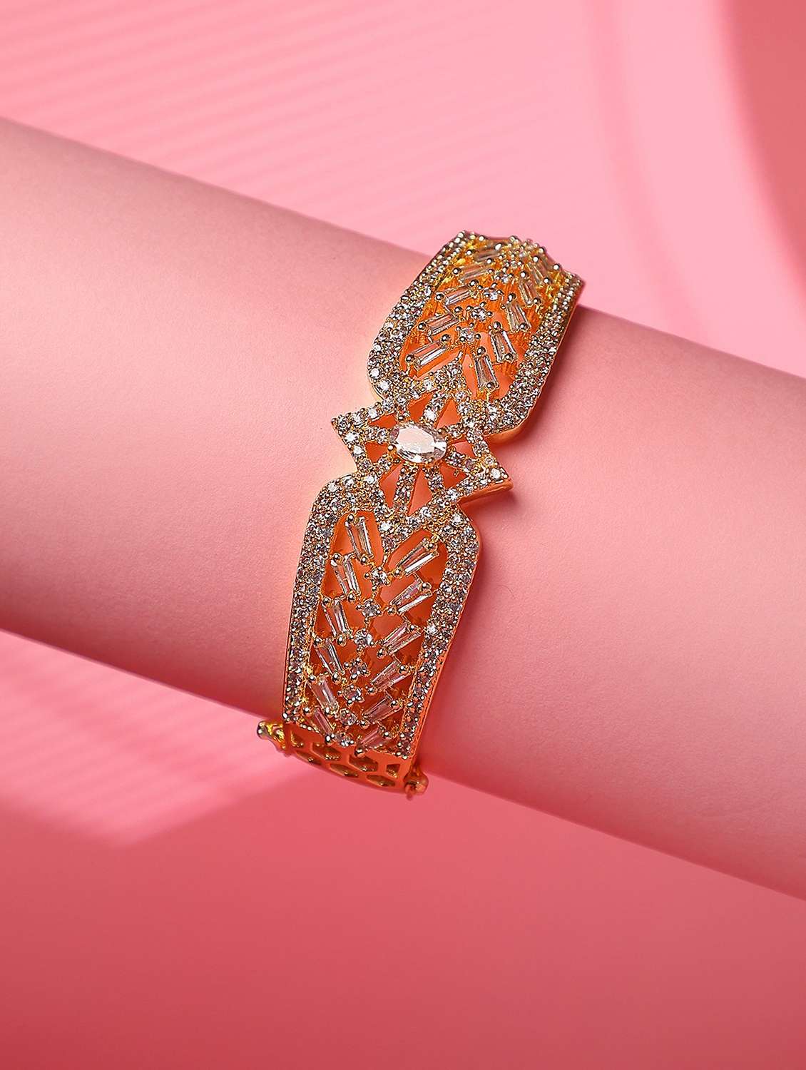 women stone studded bracelet