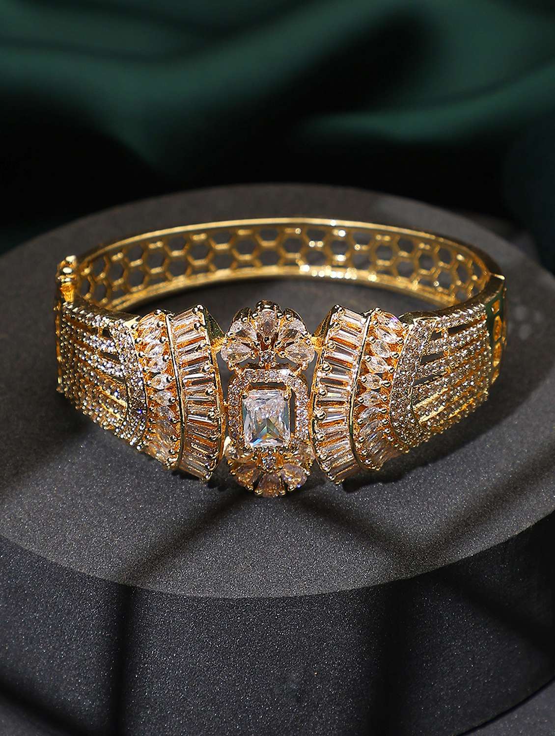 women stone studded bracelet