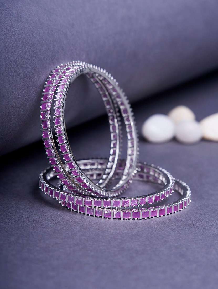women pink brass bangle