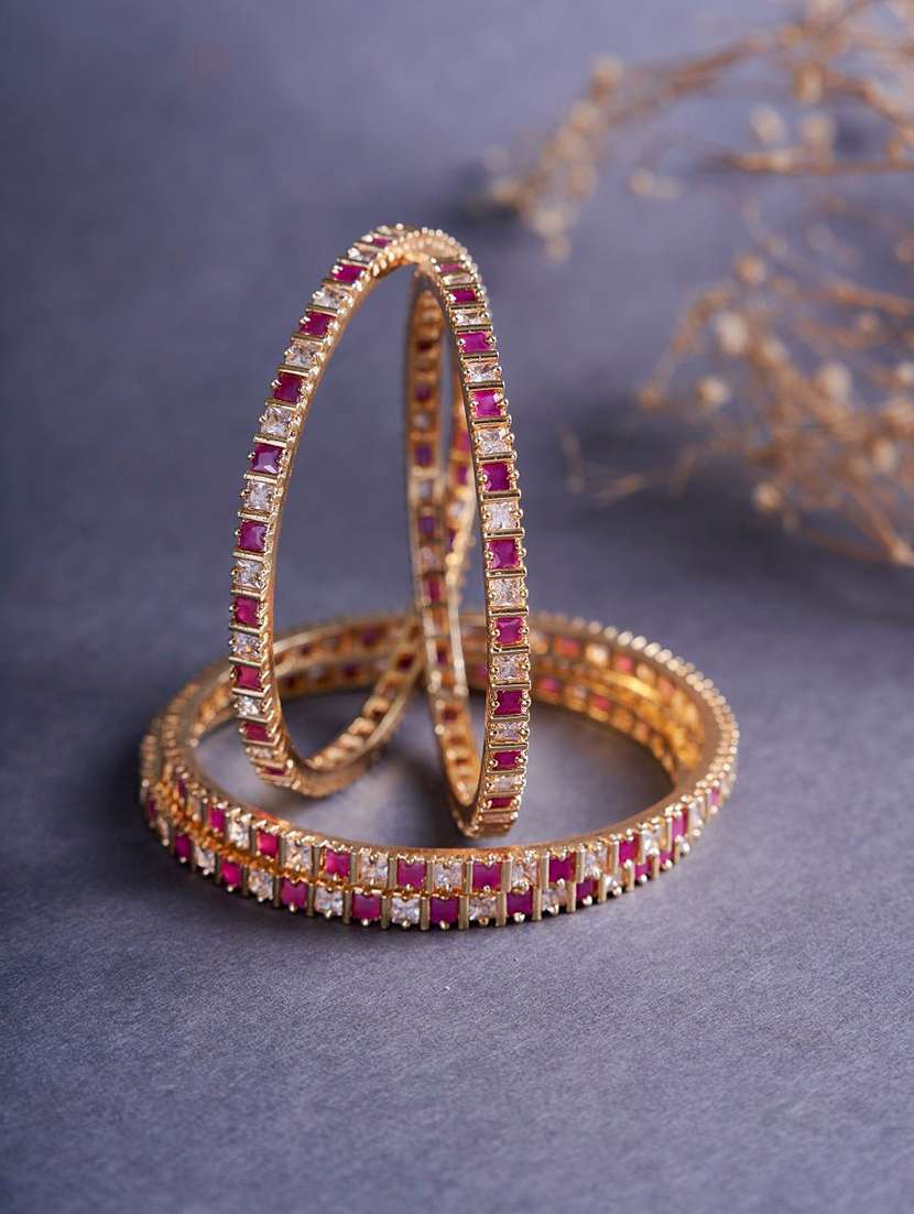 women multi colored brass bangle