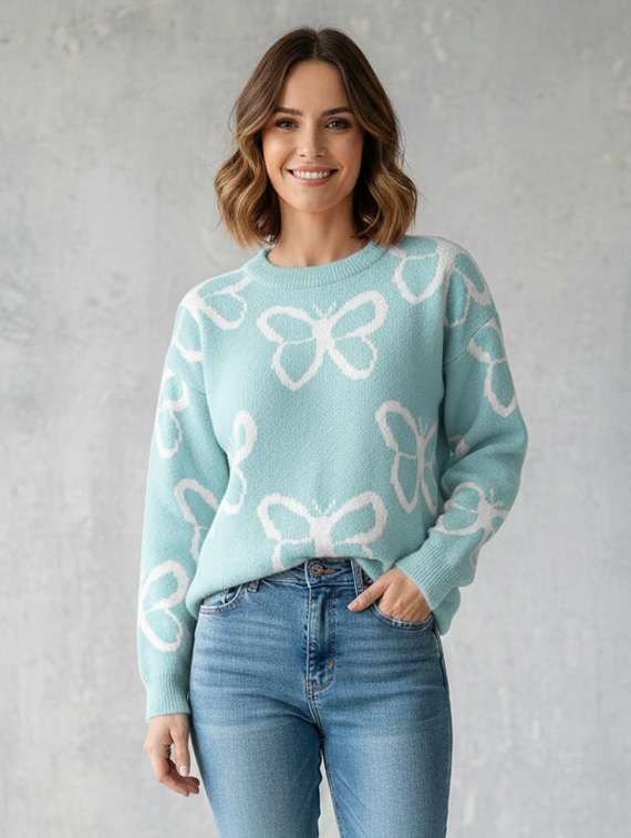 women self designed long sleeve pullover