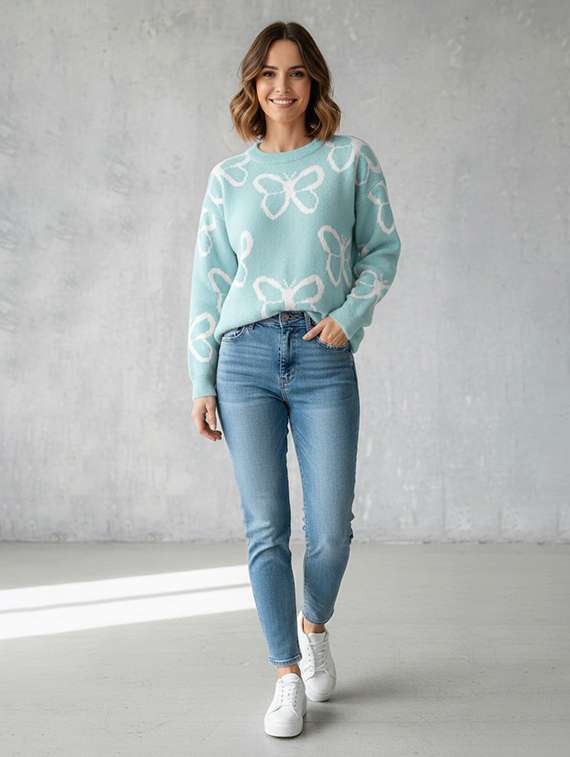 women self designed long sleeve pullover - 22278413 -  Standard Image - 3