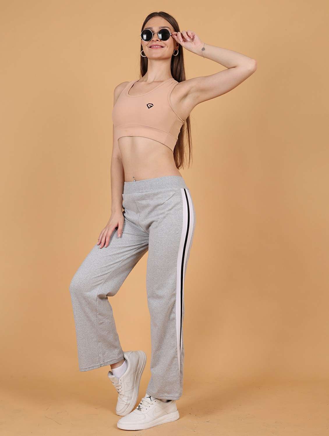 women tapered mid rise track pant - 22278418 -  Standard Image - 3