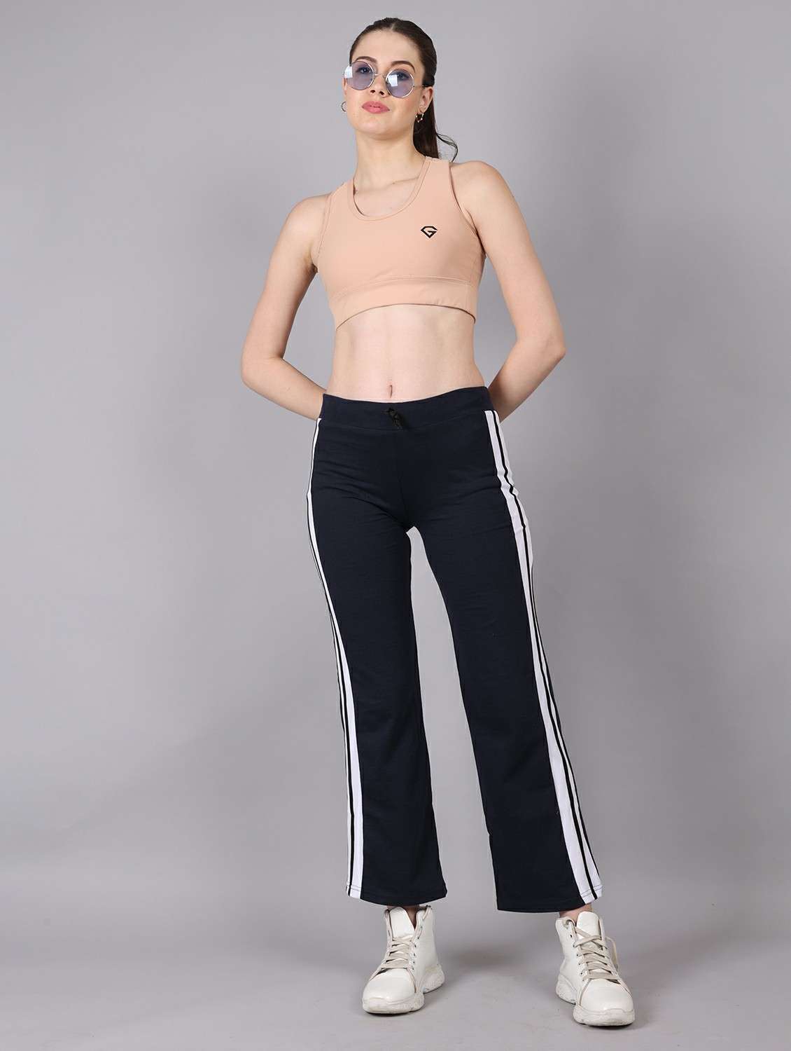 women tapered mid rise track pant - 22278419 -  Standard Image - 3