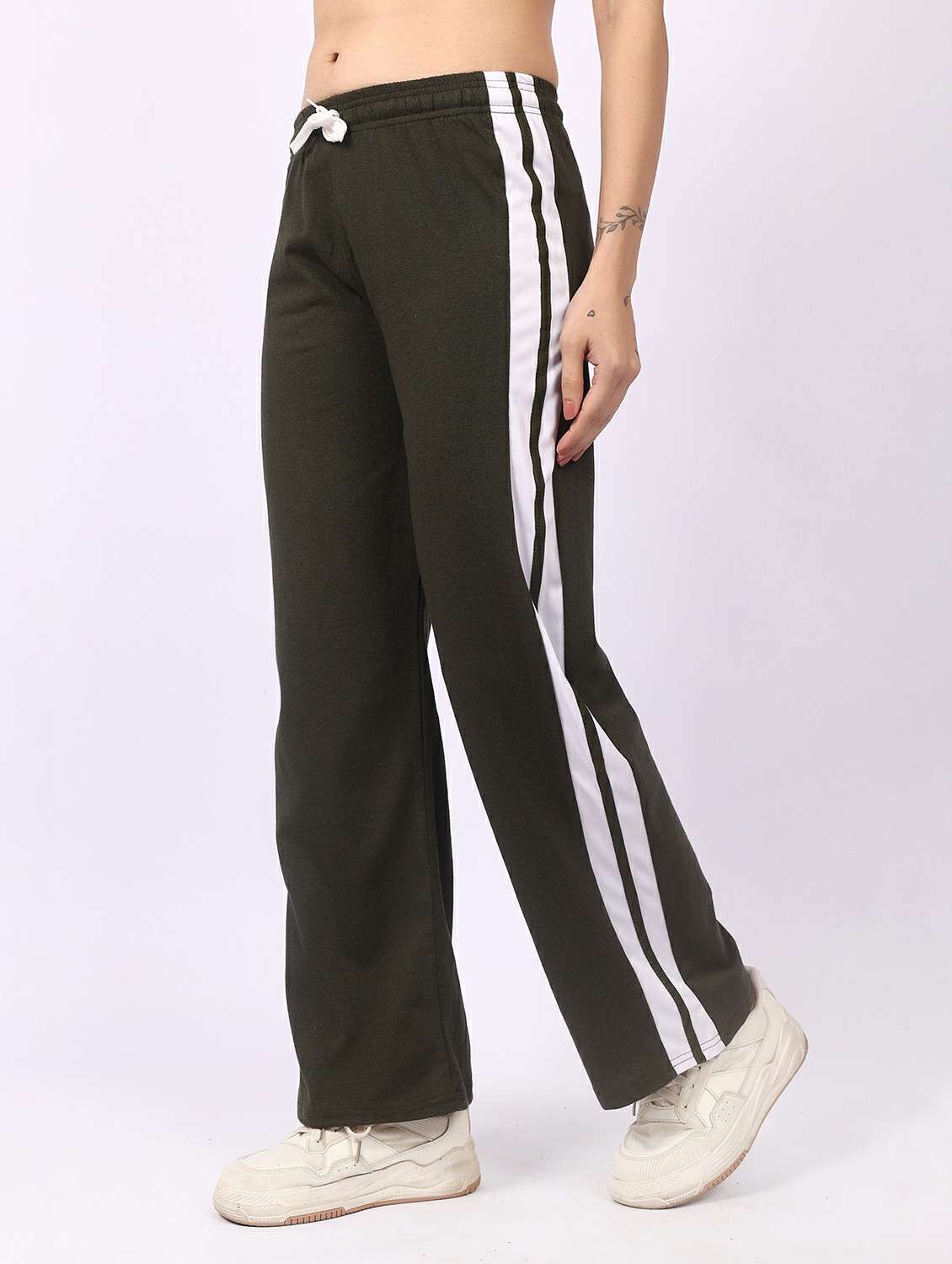 women tapered mid rise track pant - 22278421 -  Standard Image - 3