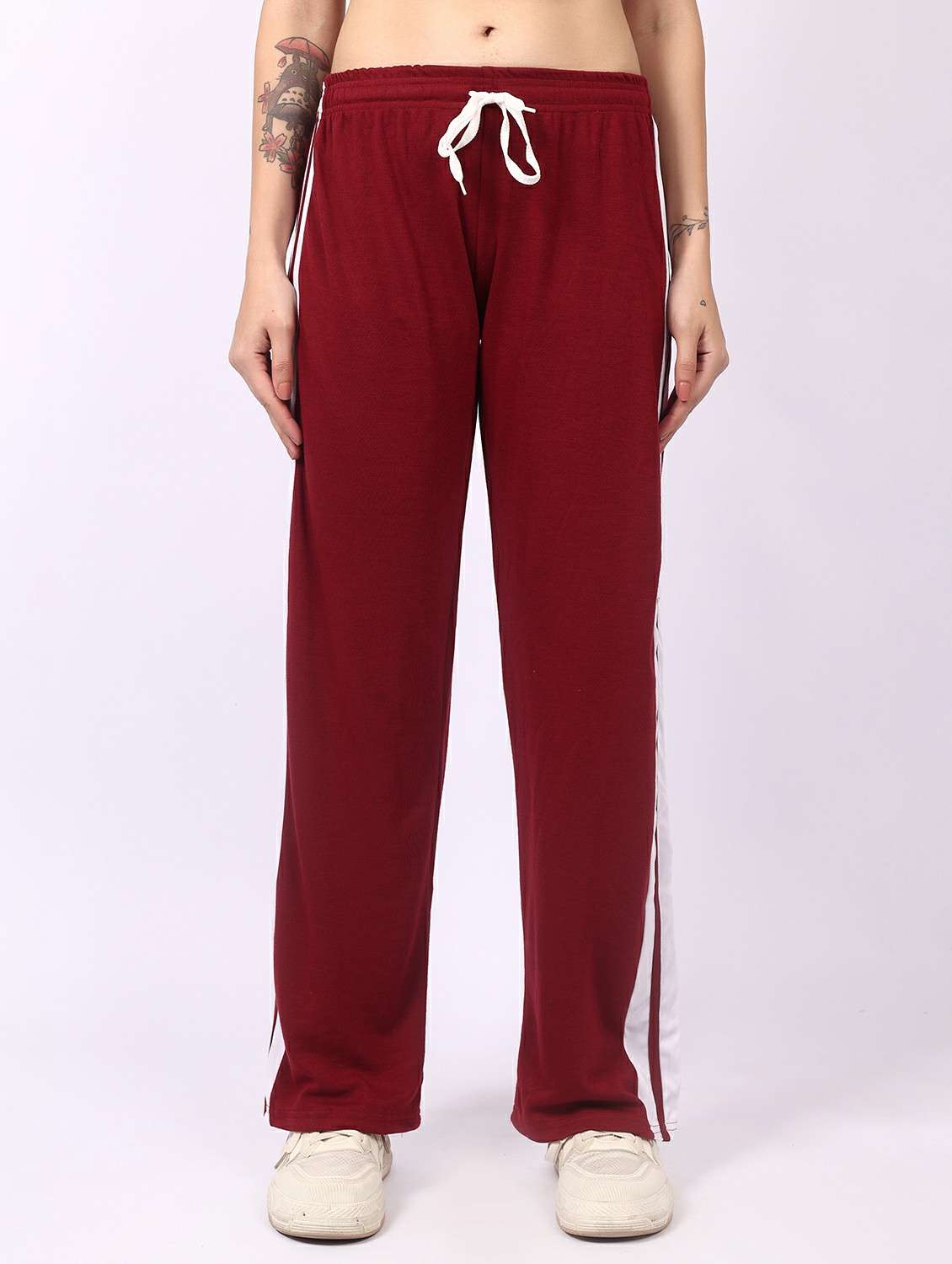 women tapered mid rise track pant