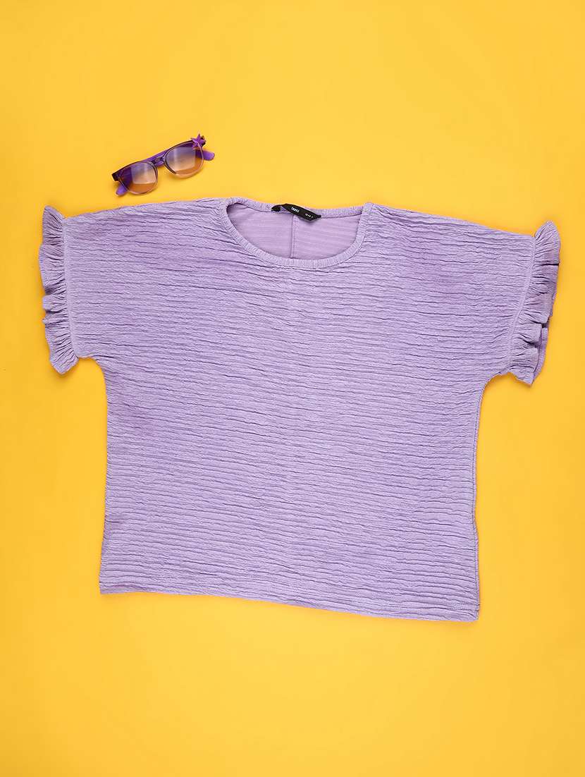 purple cotton blend tshirt