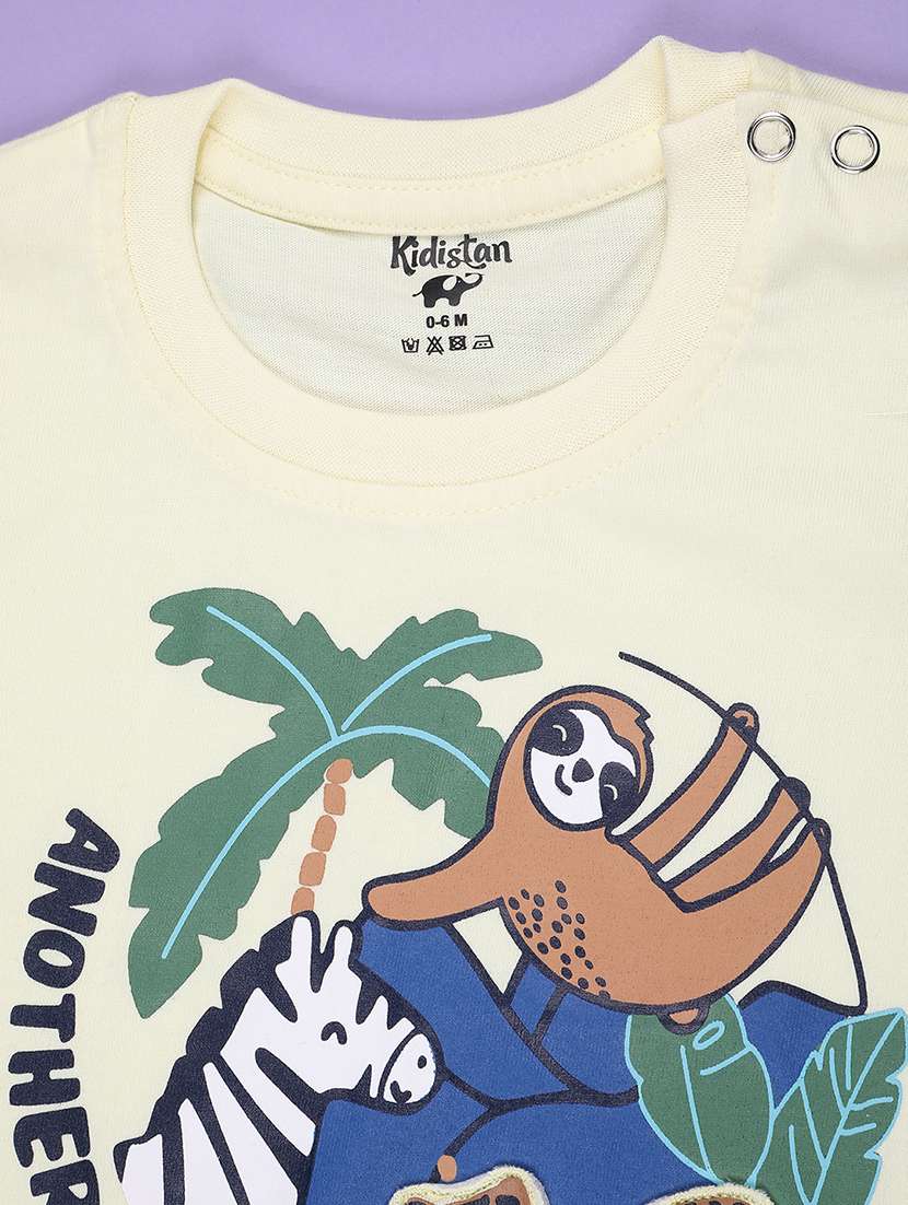 boys cream cotton combo infant twin set - 22278525 -  Standard Image - 3