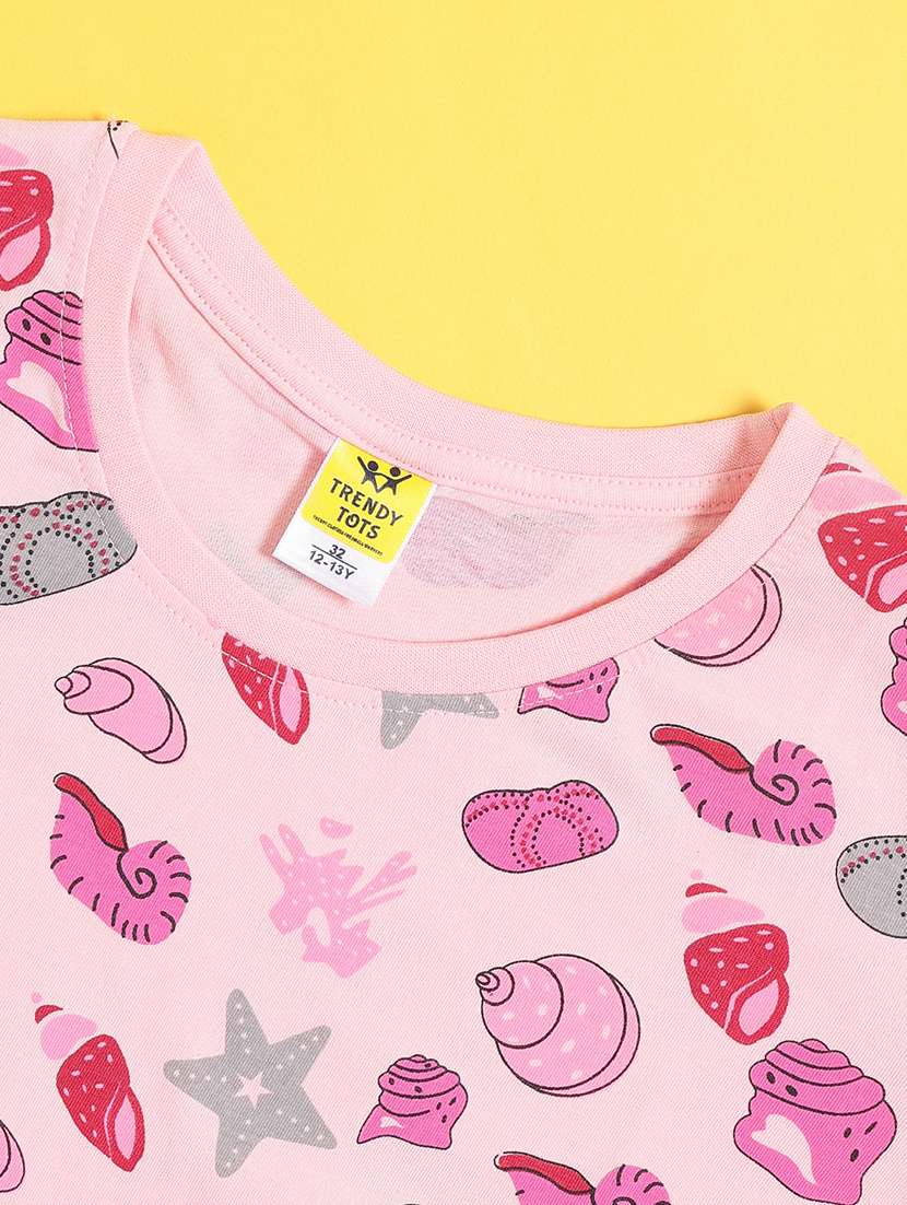 pink cotton all over print tee - 22278601 -  Standard Image - 3
