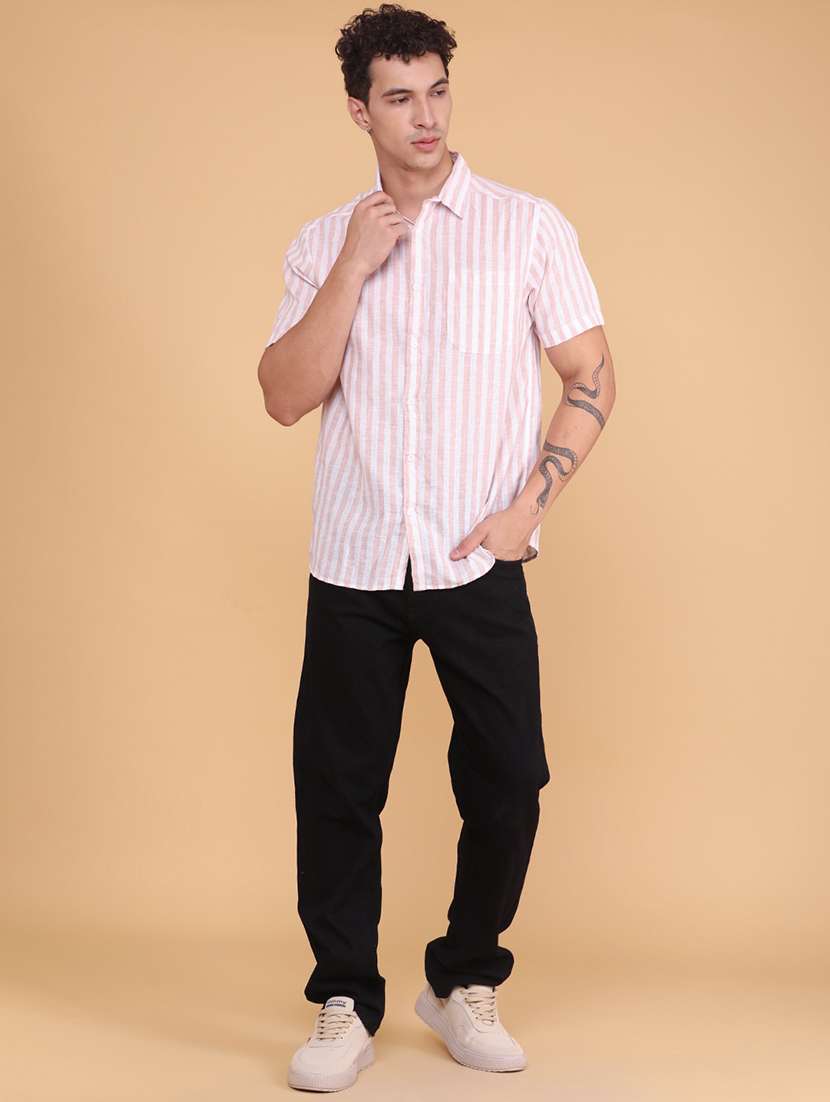 men printed short sleeves casual shirt - 22278749 -  Standard Image - 5