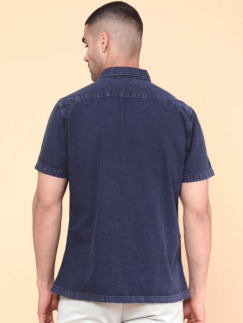 blue cotton casual shirt - 22278753 -  Standard Image - 3