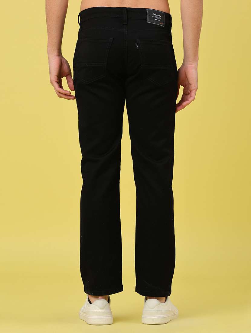Men Plain Mid Rise Full Length Jeans - 22278798 -  Standard Image - 3