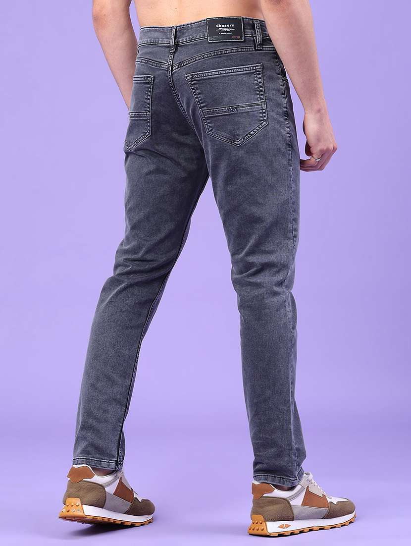 Men Plain Mid Rise Full Length Jeans - 22278821 -  Standard Image - 3
