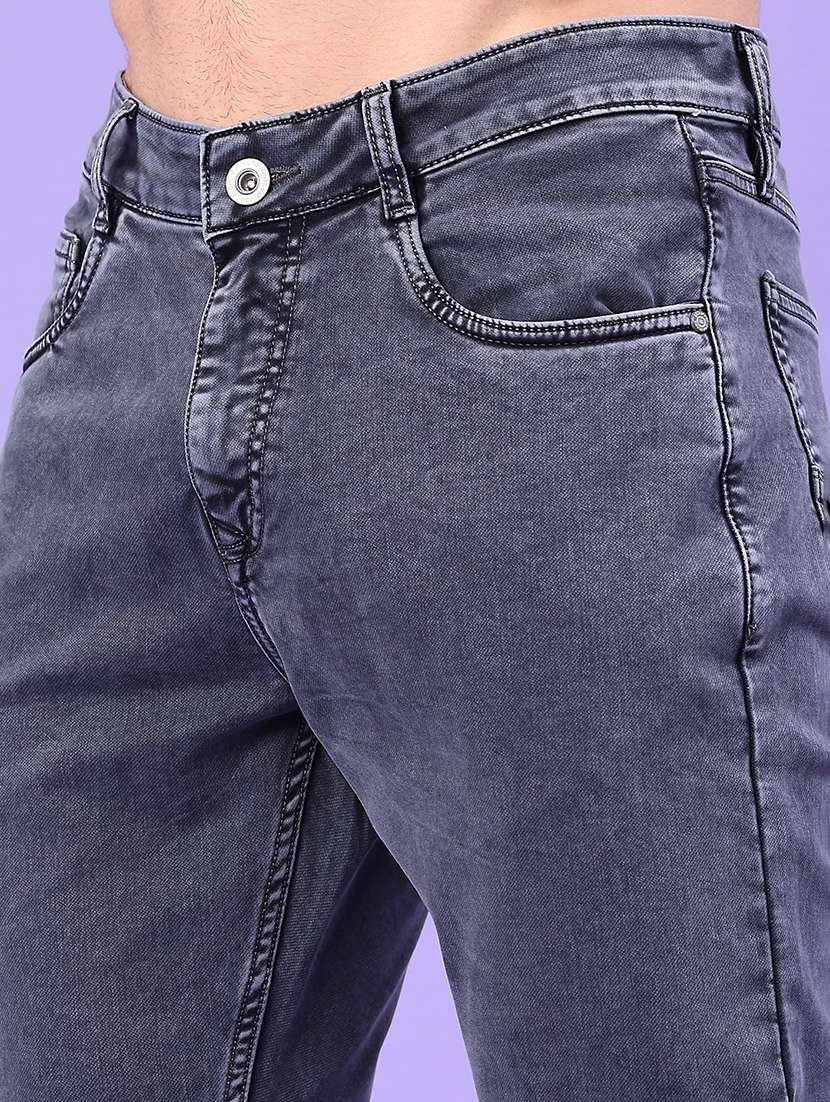 Men Plain Mid Rise Full Length Jeans - 22278821 -  Standard Image - 5