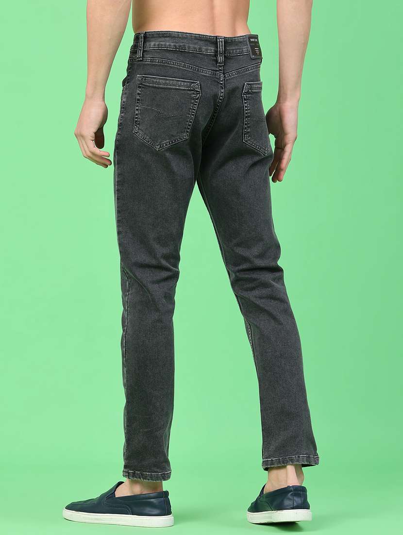 men plain mid rise full length jeans - 22278842 -  Standard Image - 3