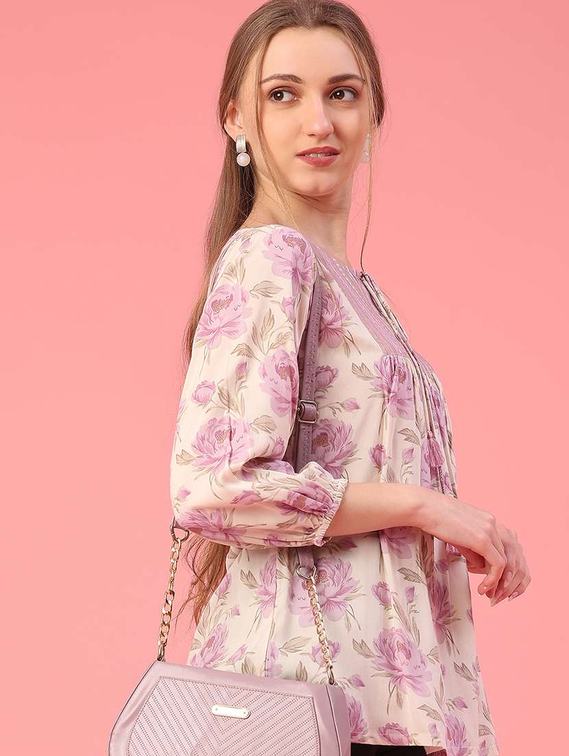 pink rayon regular top