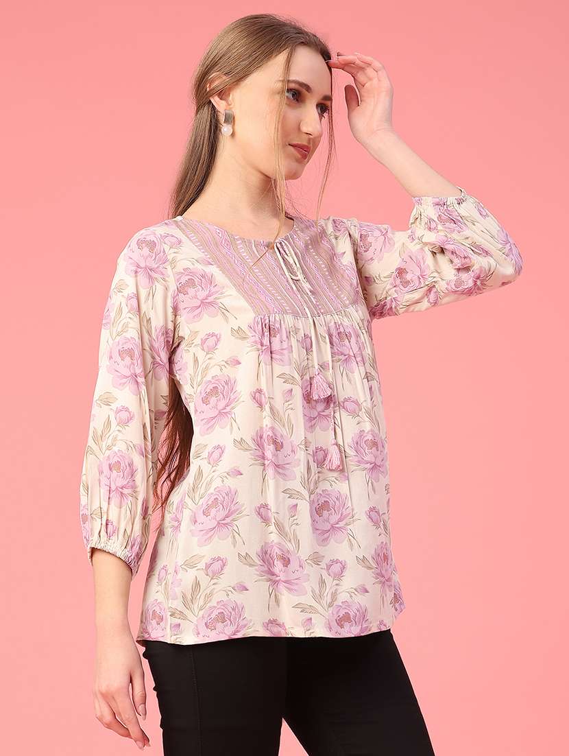 pink rayon regular top - 22278872 -  Standard Image - 3