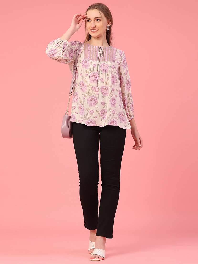 pink rayon regular top - 22278872 -  Standard Image - 5