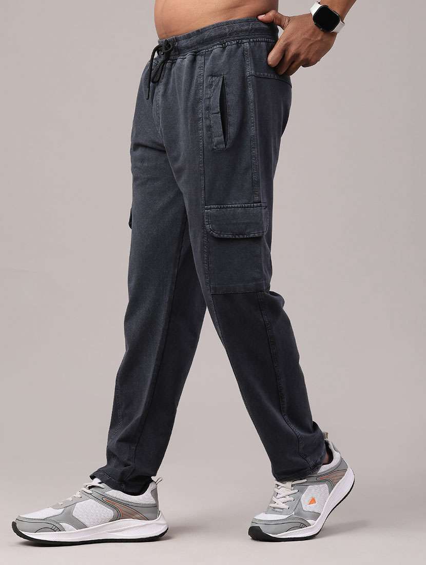 men solid mid rise regular fit cargo  - 22278965 -  Standard Image - 3